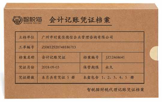 广州市时装佳德信企业管理咨询有限公司一般纳税人企业做账报税存档图